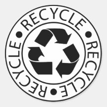 Recycle Black Logo Sticker
