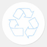 Recycle blue round sticker