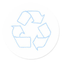 Recycle blue stickers