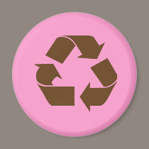 Recycle Brown and Pink magnets