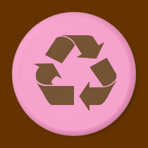 Recycle Brown and Pink magnets