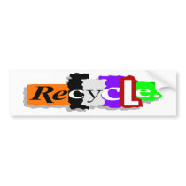 RECYCLE bumper stickers by WanderingWomyn RECYCLE bumper stickers