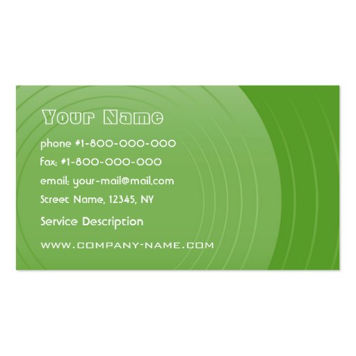 Recycle Business Card (back side)