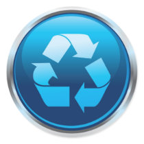 Recycle chrome sticker