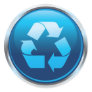 Recycle chrome sticker