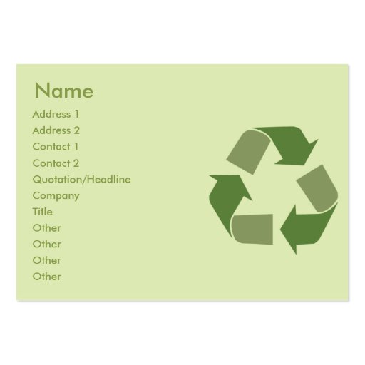 Recycle - Chubby Business Cards