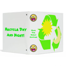 Recycle Day and Night! binders by HedgehogWorkz Recycle Day and Night! binders