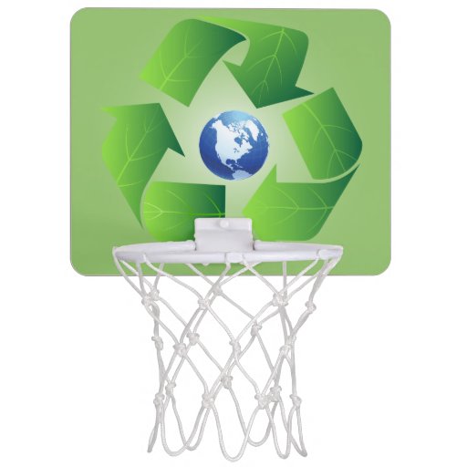 Recycle Earth 5 Mini Basketball Hoop Zazzle