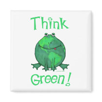 RECYCLE Earth Day Frog Magnet