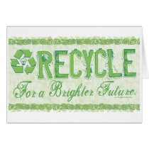 Recycle Earth Day Gear Greeting Card