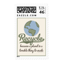 Recycle Earth Day Postage Stamps by GreenTeesGifts Recycle Earth Day Postage Stamps