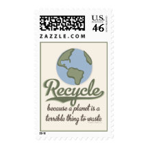 Recycle Earth Day Postage Stamps