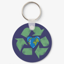 Recycle Earth Heart Keychain by Method77 Recycle Earth Heart Keychain