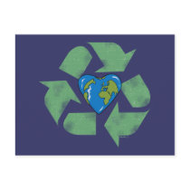 Recycle Earth Heart Postcard by Method77 Recycle Earth Heart Postcard