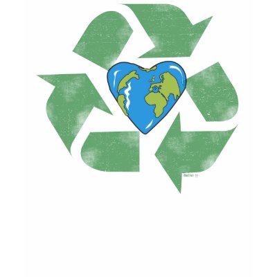 Recycle Earth Heart T-shirt by Method77