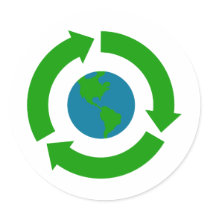 Recycle Earth Logo Design stickers