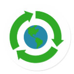 Recycle Earth Logo Design stickers