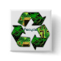 Recycle Electronics Button by eaglecliff Recycle Electronics Button