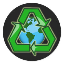 RECYCLE EMBLEM WITH EARTH stickers