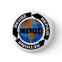 Recycle For Earth Day buttons by politicalgirl Recycle For Earth Day buttons