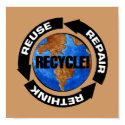 Recycle For Earth Day Poster posters by politicalgirl Recycle For Earth Day Poster posters