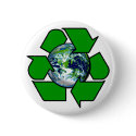 Recycle for Planet Earth buttons by greenbaby Recycle for Planet Earth buttons