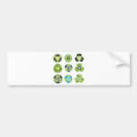 recycle go green bumper stickers