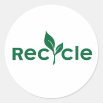 Recycle - go green large sticker stickers