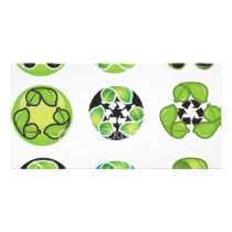 recycle go green custom photo card