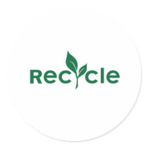 Recycle - go green small sticker