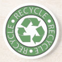 Recycle Green Center Logo coaster
