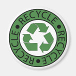 Recycle Green Logo BK Letters Magnets