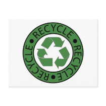Recycle Green Logo BK Letters Postcard