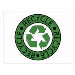 Recycle Green Logo BK Letters Postcard
