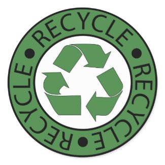 Recycle Green Logo BK Letters sticker