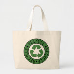 Recycle Green Logo BK Letters Tote Bag