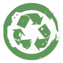 Recycle grunge sticker stickers