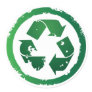 Recycle grunge symbol sticker