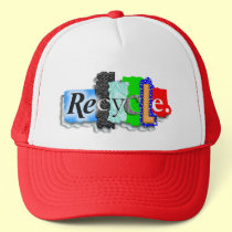 RECYCLE" hats