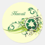 Recycle Hawaii Round Sticker