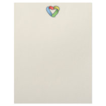 Recycle Heart -color Letterhead Design