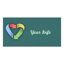 Recycle Heart -color Photo Greeting Card