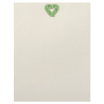 Recycle Heart -green Letterhead