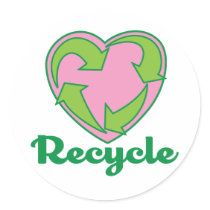 Recycle Heart stickers