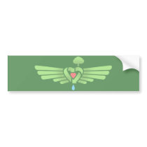 Recycle Heart Wing bumper stickers by MrGreentees Recycle Heart Wing bumper stickers