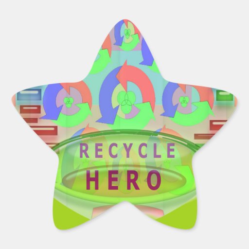 RECYCLE HERO AWARD Encourage Now Stickers Zazzle