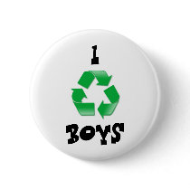 recycle, I, BOYS buttons