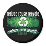Recycle Illinois Fridge Magnet
