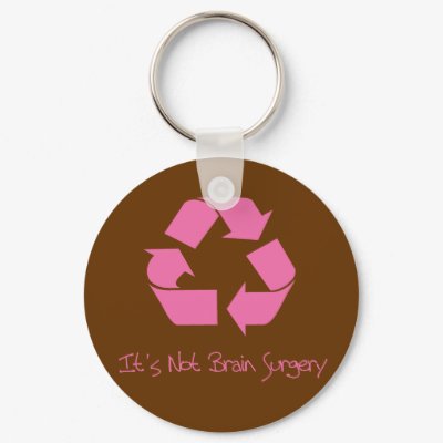 Recycle it's Easy Keychain by Carennedy