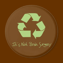 Recycle it's not Brain Surgery magnets